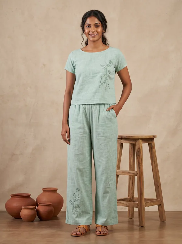 Mint Cotton Co-ord Set